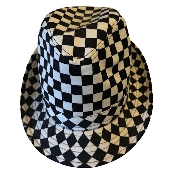 Empire Trading Black & White Hat Check Pattern Polyester Unisex Adults S/M-READ - Picture 12 of 12